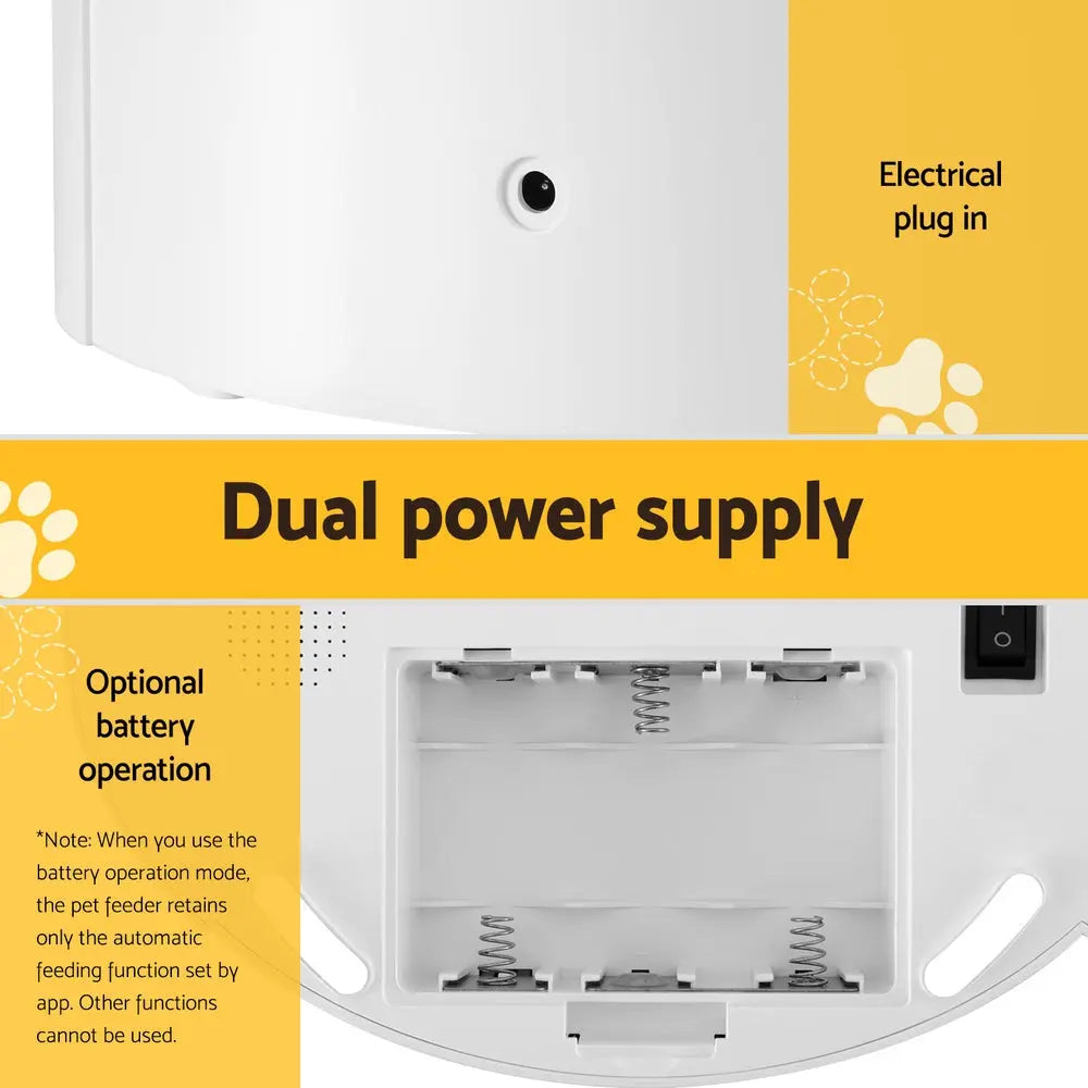 i.Pet Automatic Pet Feeder Dog Cat Wifi 7L Auto Smart Food Dispenser Timer Feed - Paws & Palettes