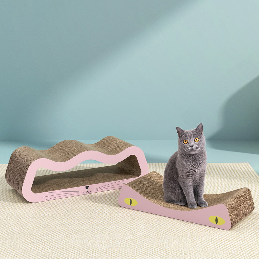 i.Pet Cat Scratching Board Scratcher Cardboard Kitten Indoor Climbing Pad Catnip - Paws & Palettes