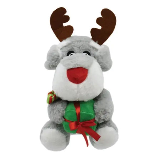 Snuggle Buddies – Xmas – Dog with Antlers & Gift - Paws & Palettes