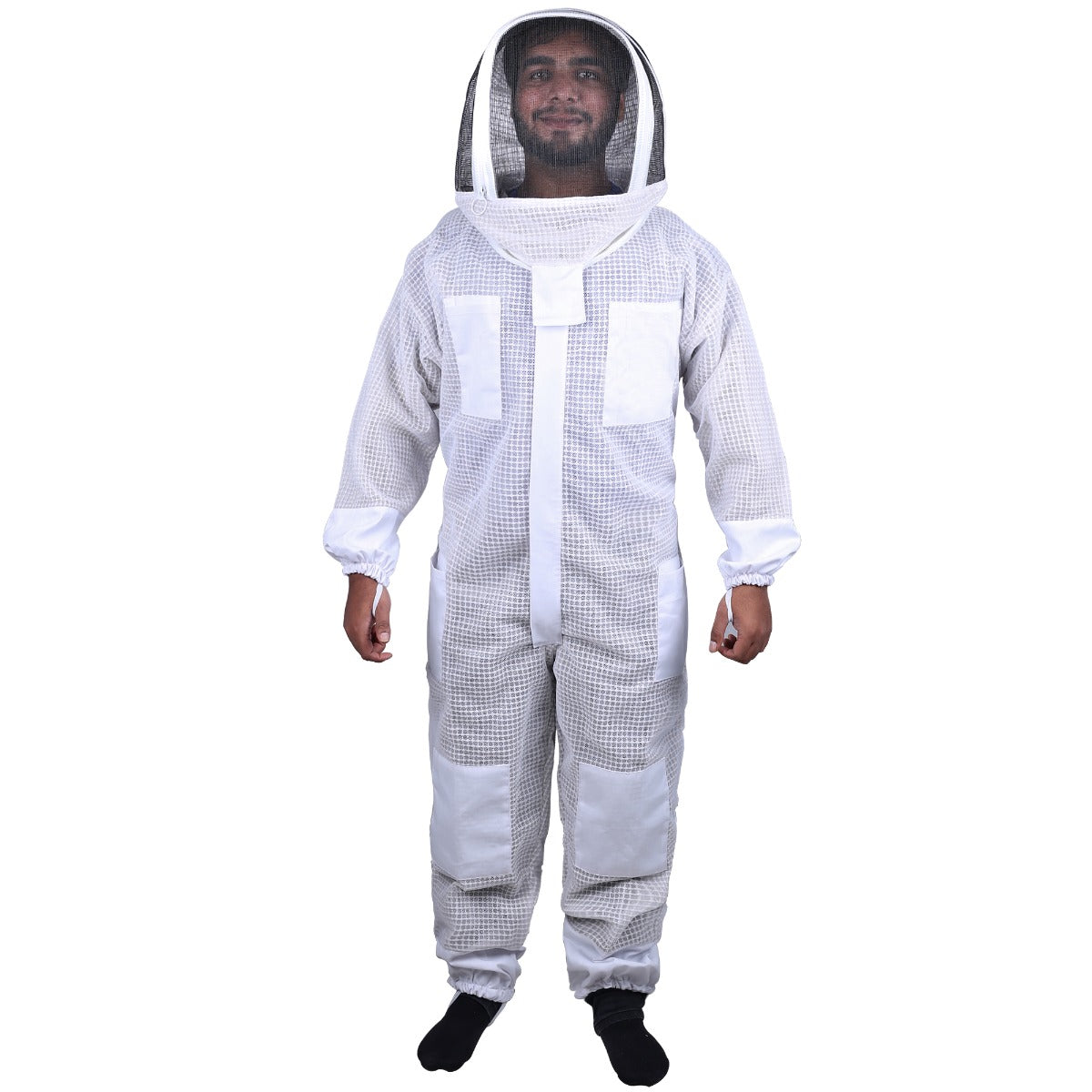 Beekeeping Bee Full Suit 3 Layer Mesh Ultra Cool Ventilated Hoodie Veil Beekeeping Protective Gear Size M - Paws & Palettes