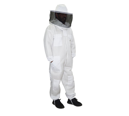 Beekeeping Bee Suit 2 Layer Mesh Round Head Style Ultra Cool & Light Weight - S - Paws & Palettes