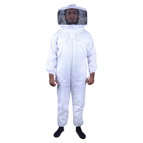 Beekeeping Bee Full Suit Standard Cotton With Round Head Veil L - Paws & Palettes