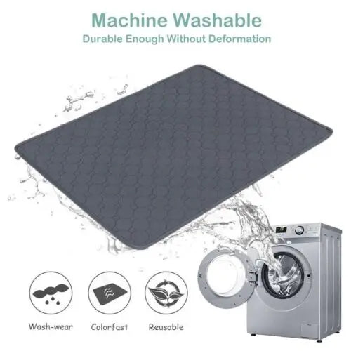 70X50cm Washable Pet Dog Pee Pad Reusable Cat Puppy Training Wee Absorbent Mat Pads Bed - Paws & Palettes