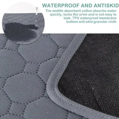 70X50cm Washable Pet Dog Pee Pad Reusable Cat Puppy Training Wee Absorbent Mat Pads Bed - Paws & Palettes