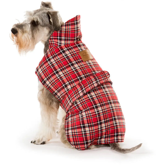 Tartan Red Dog Coat 35cm - Paws & Palettes