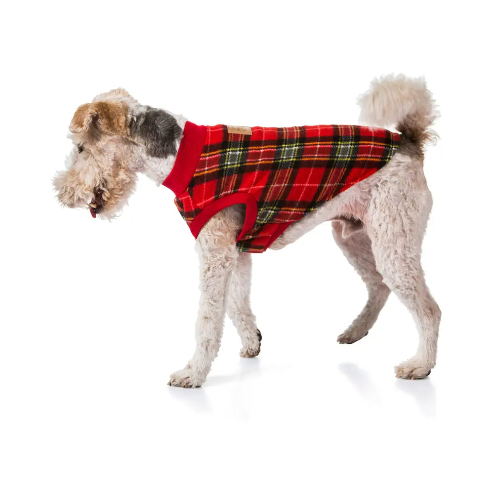 Red Tartan Dog Pyjamas 70cm - Paws & Palettes