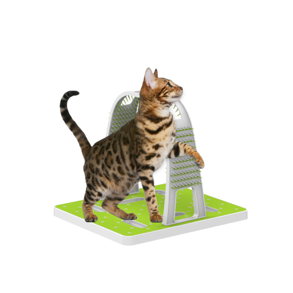 Cat Grooming Arch - Intercative Self Groom Brush + Scratcher Play - All For Paws - Paws & Palettes