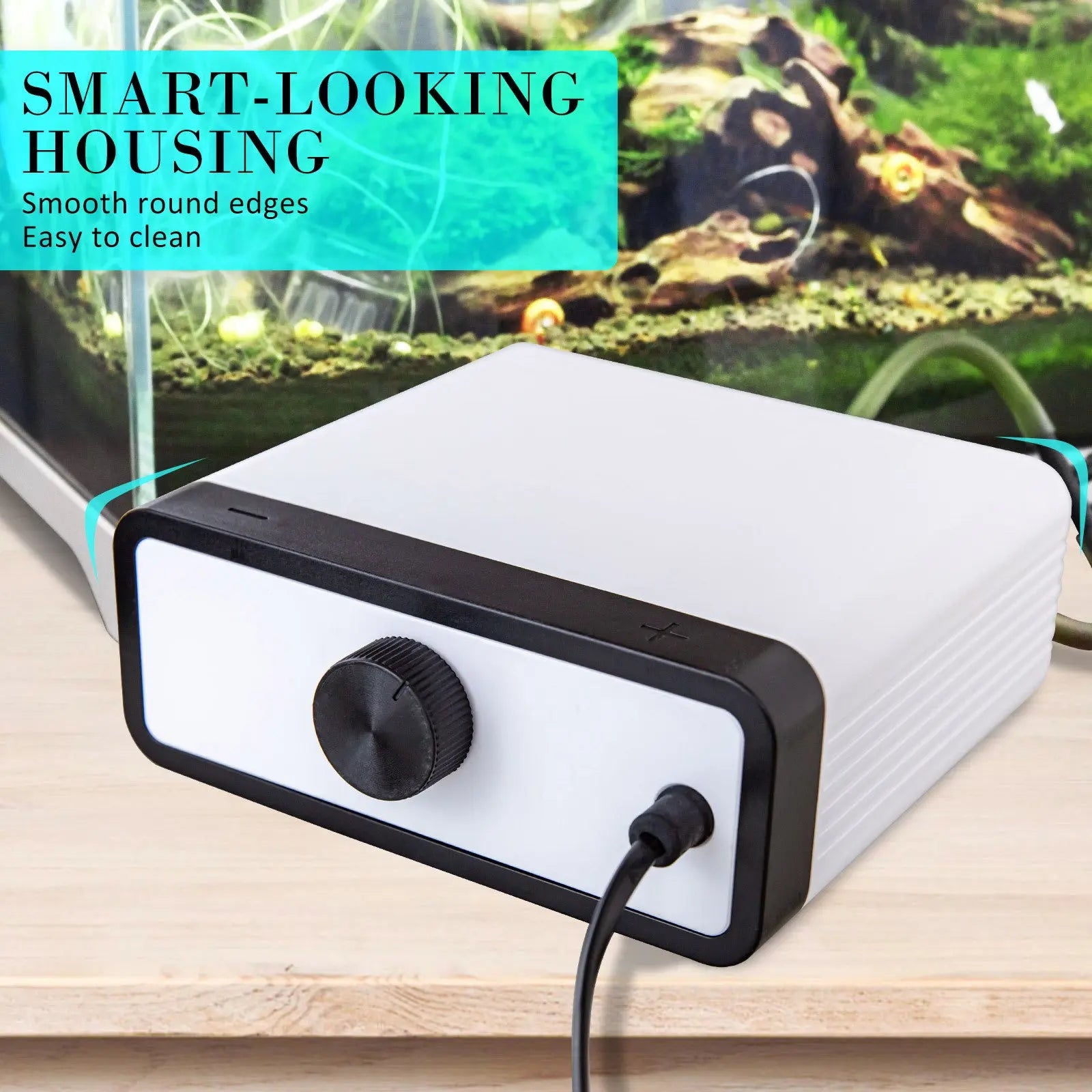 Aquarium Air Pump Oxygen Hydroponic 4 Outlet 670L/H 8W WHITE - Paws & Palettes