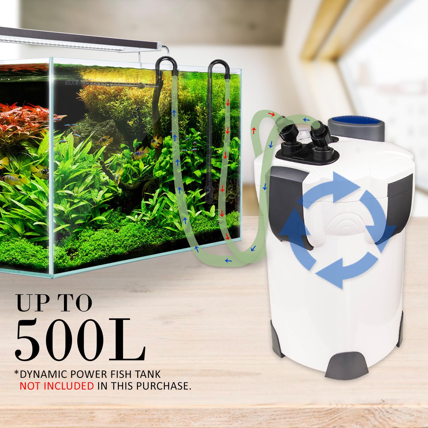 Aquarium UV Light External Canister Filter 2000L/H + Media Kit - Paws & Palettes