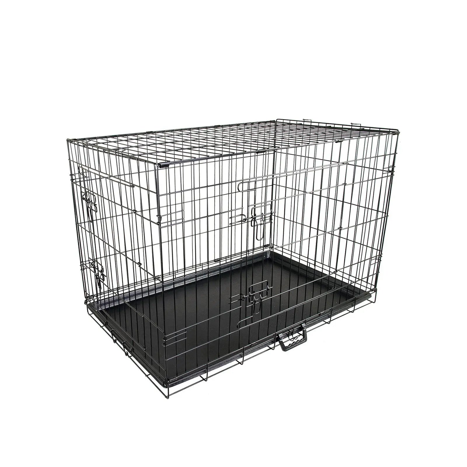 Wire Dog Cage Foldable Crate Kennel 24in with Tray - Paws & Palettes