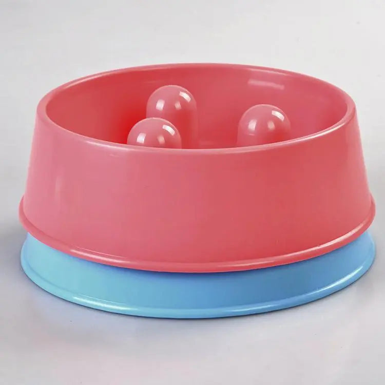 YES4PETS 1 x Medium Pet Anti Gulp Feeder Bowl Dog Cat Puppy slow food Interactive Dish Pink - Paws & Palettes