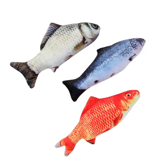 YES4PETS 3 X Real Fish Printed Kitten Cat Catnip Toy 20 cm - Paws & Palettes