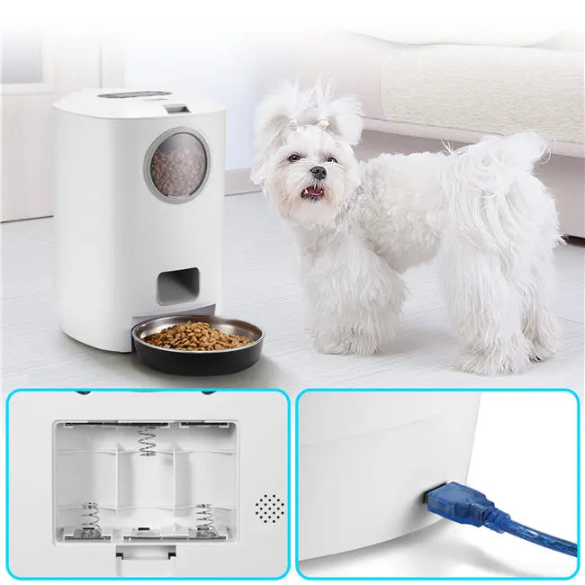 YES4PETS 4.5L Visible Automatic Digital Pet Dog Cat Feeder Food Bowl Dispenser - Paws & Palettes