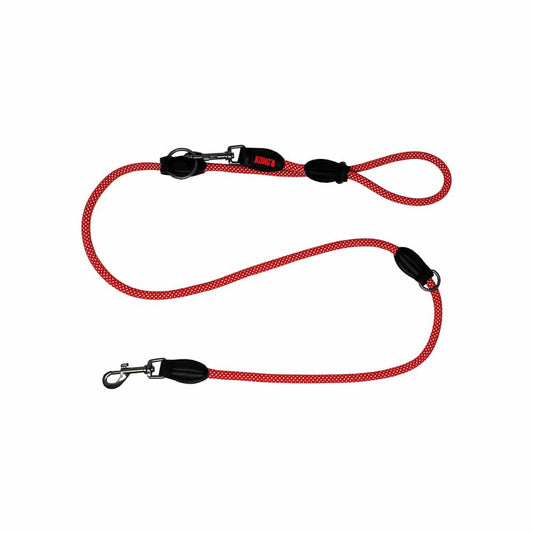 KONG Adjustable Rope Red Leashes Large - Paws & Palettes