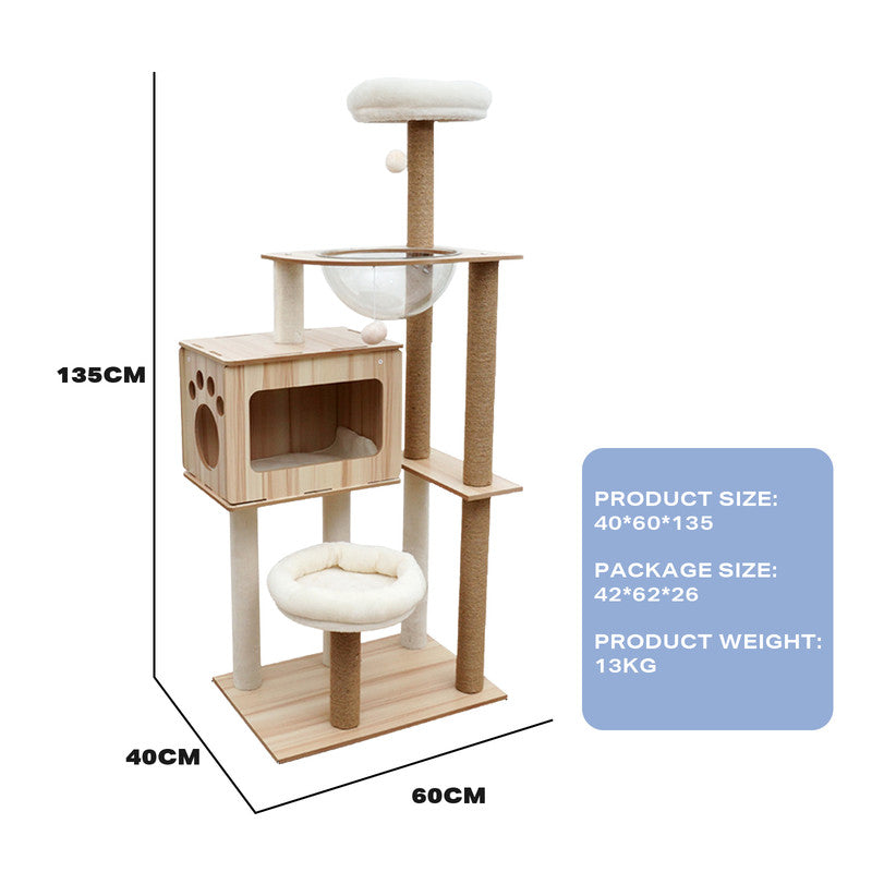 Cat Tree Scratching Post Trees Scratcher Tower Condo House Furniture - Paws & Palettes