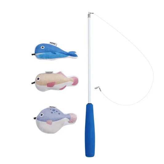 Fishing Rod Tease Cat Stick Cat Supplies Mobile Toy Set - Paws & Palettes