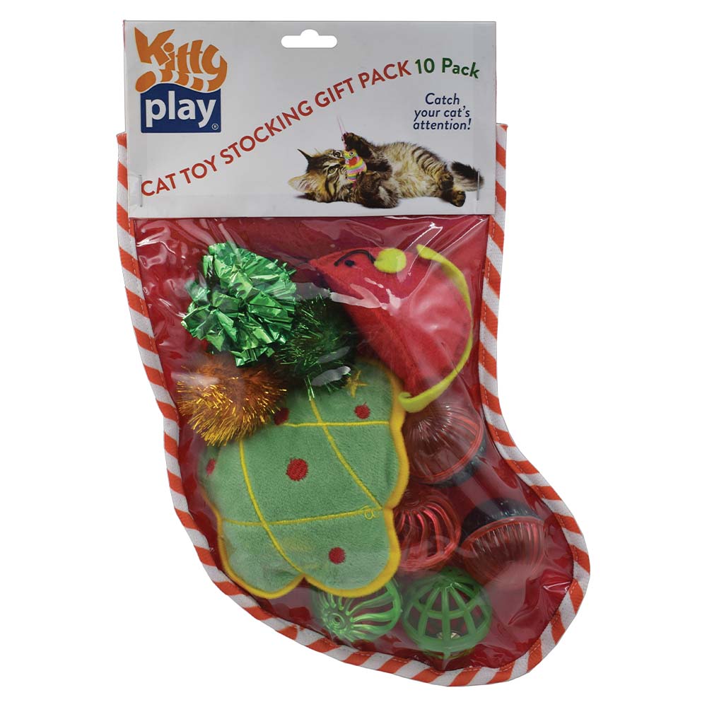 Kitty Play – Christmas Cat – Toy Stocking - Paws & Palettes