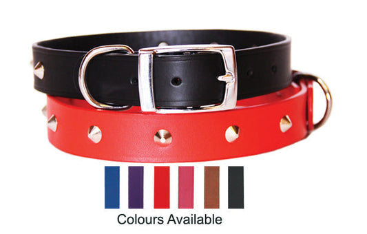 Beau Pets – Deluxe Studded Leather Collar – Cognac - Paws & Palettes