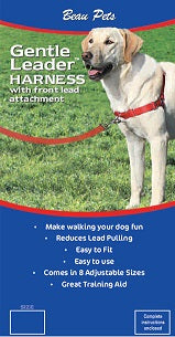 Beau Pets – Gentle Leader – Harness – with Front Leader Attachment – Red - Paws & Palettes