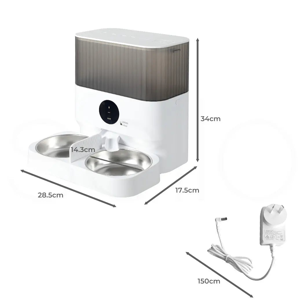 PaWz 7L Automatic Pet Feeder Wifi Dog White - Paws & Palettes