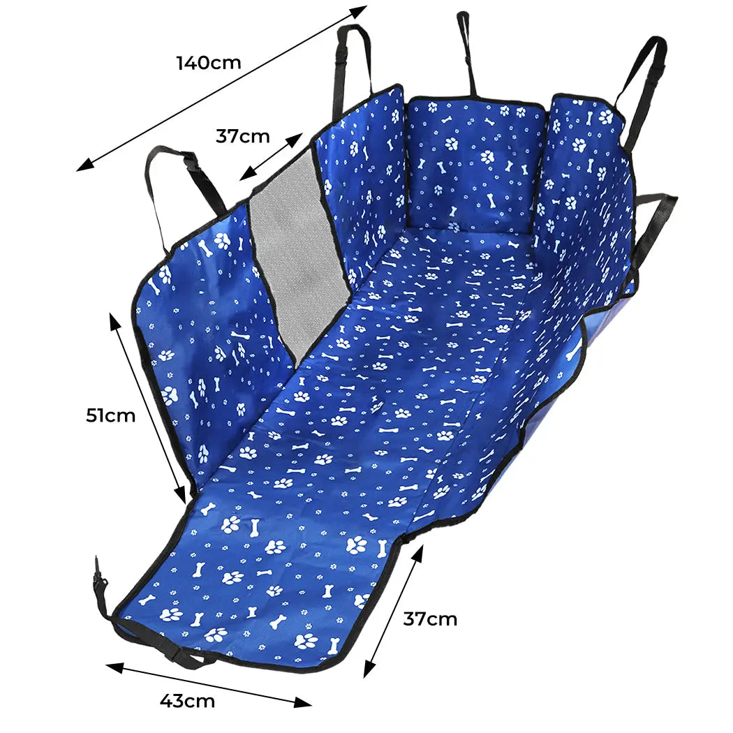 PaWz Pet Back Car Seat Cover Hammock Blue - Paws & Palettes