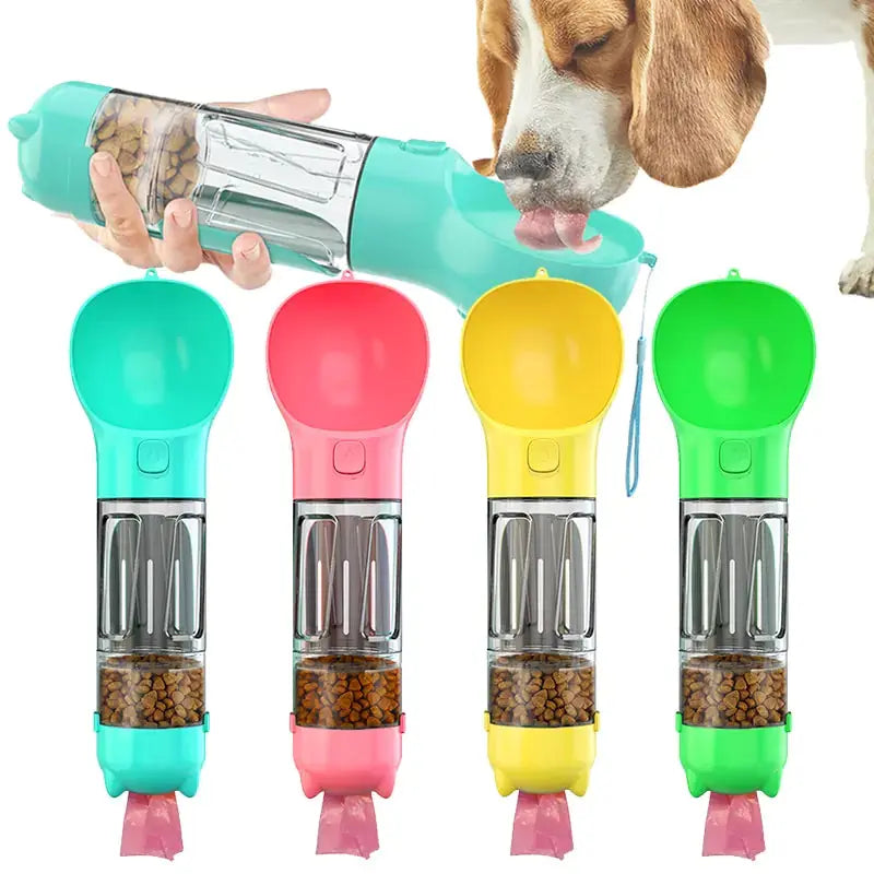 Multifunction Water Food Pet Bottle - Paws & Palettes
