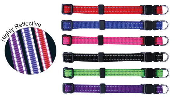 Beau Pets – Puppy – Collar – Reflective Thread – Adjustable - Paws & Palettes